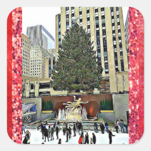 Cuadrada Pegatina de centro de la pista de patinaje de