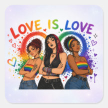 Pegatina de Chicas Arcoíris LGBTQ
