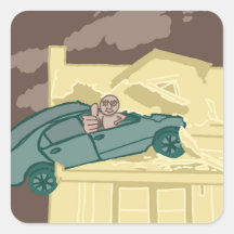 Pegatina de choque de coche