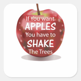 Cuadrada Pegatina de citas motivacionales de Apple