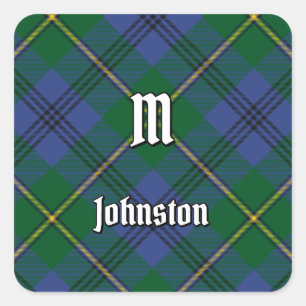 Cuadrada Pegatina de Clan Johnston Tartan Square