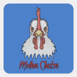 Cuadrada Pegatina de Clucker Madre