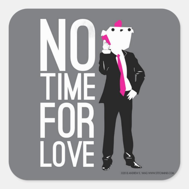 Cuadrada pegatina de cockblock Suit (Anverso)