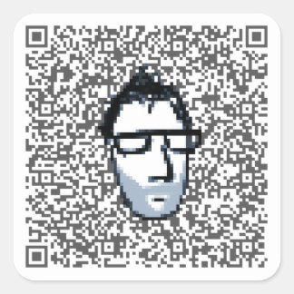Cuadrada pegatina de código de visnup qr