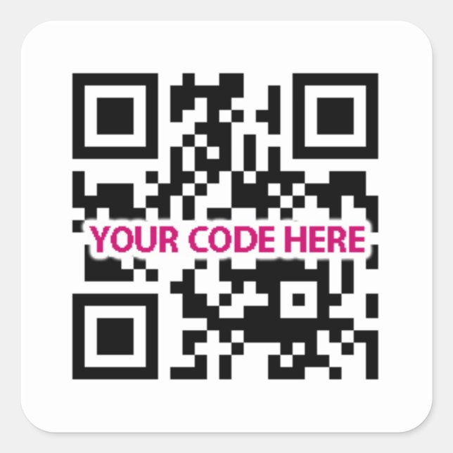 Cuadrada Pegatina de código QR (Anverso)