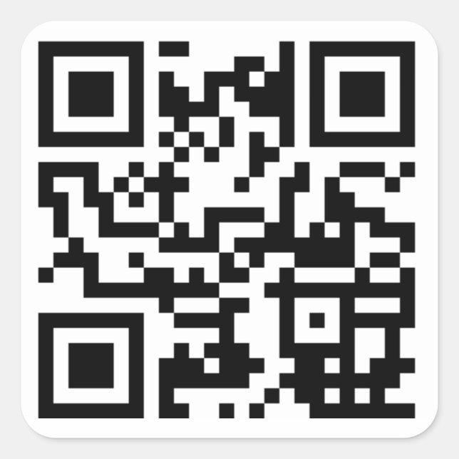 Cuadrada Pegatina de código QR (Anverso)