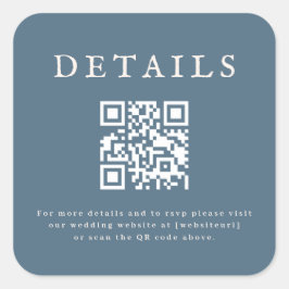 Cuadrada Pegatina de código QR boda