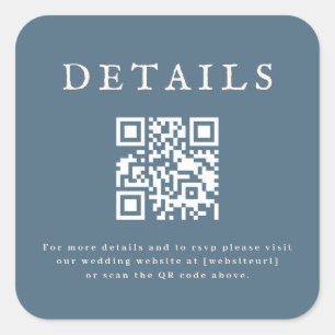 Cuadrada Pegatina de código QR boda
