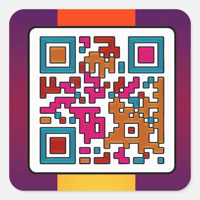 CUADRADA PEGATINA DE CÓDIGO QR DE ART TAG (Anverso)