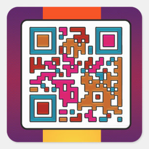 CUADRADA PEGATINA DE CÓDIGO QR DE ART TAG