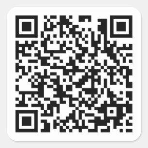 Cuadrada Pegatina de código QR de Sardine Pizza