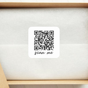 Cuadrada Pegatina de código QR personalizada