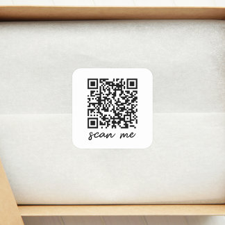 Cuadrada Pegatina de código QR personalizada