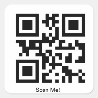 Cuadrada Pegatina de código QR personalizado