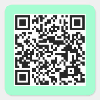 Cuadrada Pegatina de CÓDIGO QR verde de fábrica