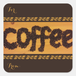 Cuadrada Pegatina de Coffee Lover por RoseWrites