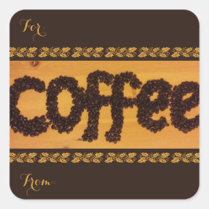 Cuadrada Pegatina de Coffee Lover por RoseWrites