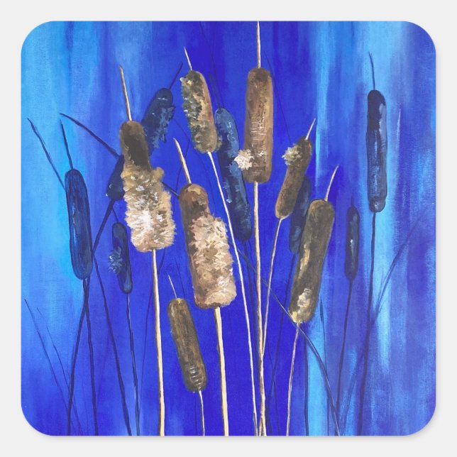 Cuadrada pegatina de cola (Anverso)