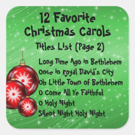 Cuadrada Pegatina de colección 12 villancicos favoritos - 4