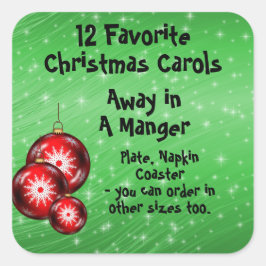 Cuadrada Pegatina de colección 12 villancicos favoritos - 5