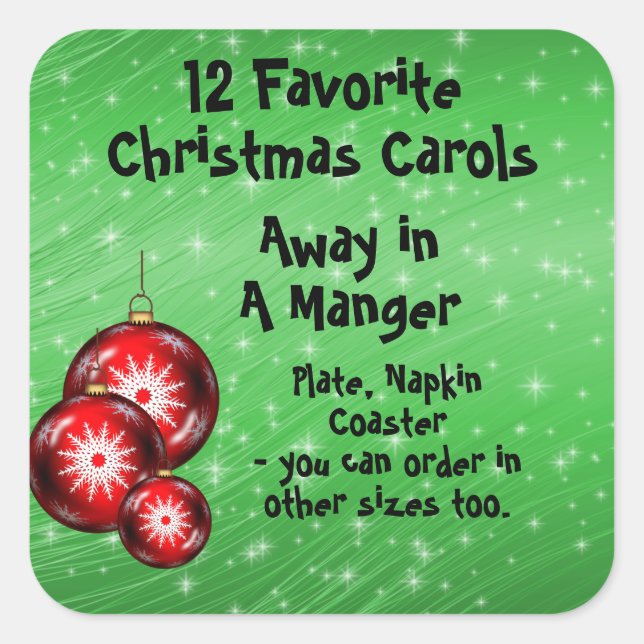 Cuadrada Pegatina de colección 12 villancicos favoritos - 5 (Anverso)