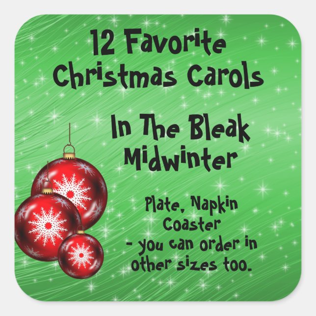 Cuadrada Pegatina de colección 12 villancicos favoritos - 8 (Anverso)