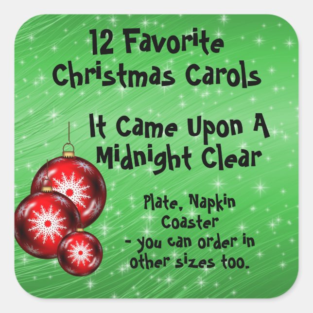 Cuadrada Pegatina de colección 12 villancicos favoritos - 9 (Anverso)