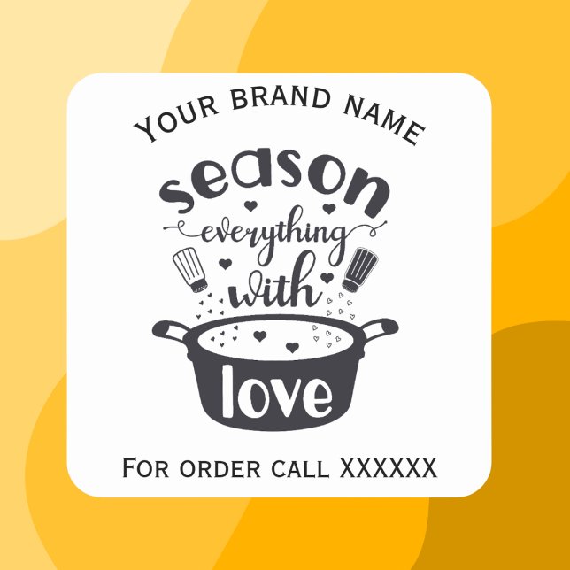 Cuadrada Pegatina de comestibles caseros (Subido por el creador)