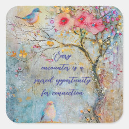 Cuadrada Pegatina de conexión natural