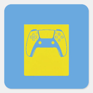 Cuadrada Pegatina de controlador de juegos de arte pop - Az