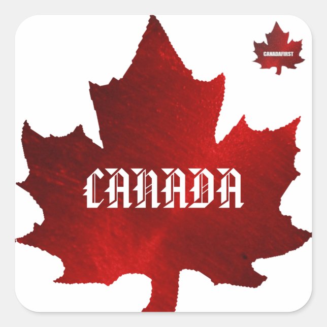 Cuadrada PEGATINA de correo de CANADÁ (Anverso)