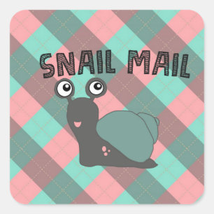 Cuadrada Pegatina de correo postal - diseño de cuadros!!