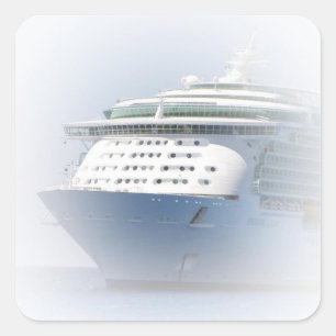 Cuadrada Pegatina de cruceros