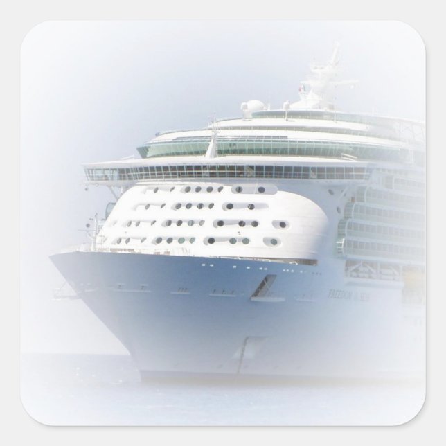 Cuadrada Pegatina de cruceros (Anverso)