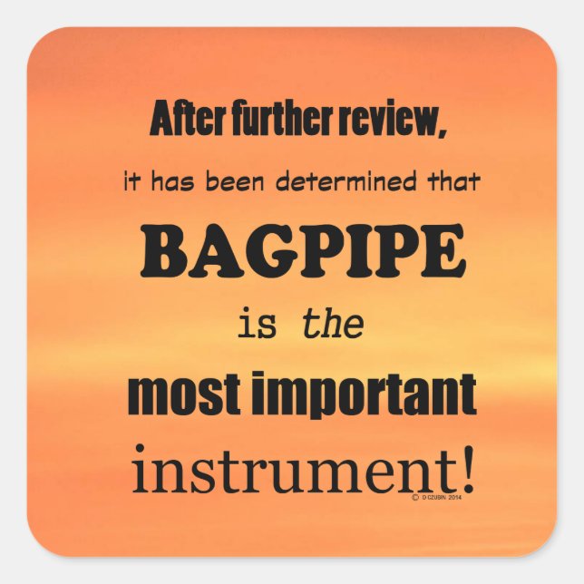 Cuadrada Pegatina de cuadrado de instrumentos más important (Anverso)