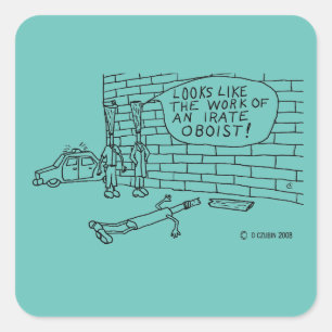 Cuadrada Pegatina de cuadrado de prueba de pared