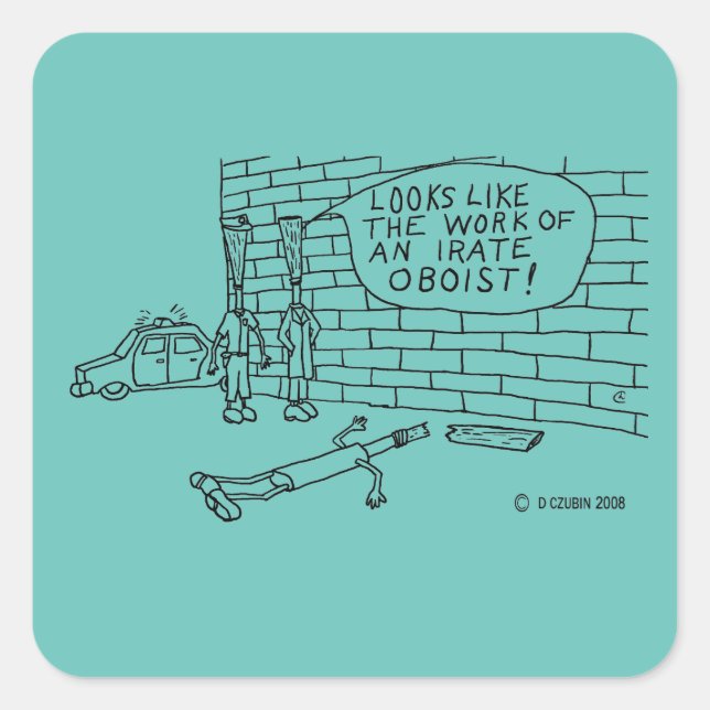 Cuadrada Pegatina de cuadrado de prueba de pared (Anverso)