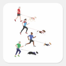 Pegatina de Cuarteto de Canicross