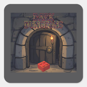 Cuadrada Pegatina de Dark Dungeons