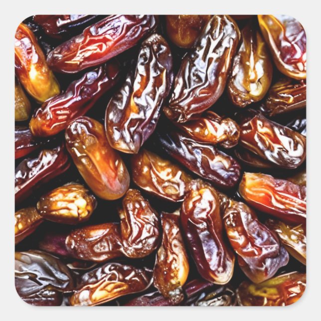 Cuadrada Pegatina de Dates Square (Anverso)