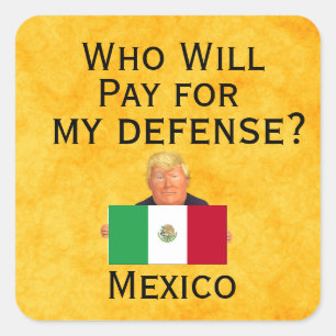 Cuadrada Pegatina de Defensa de Trump