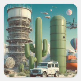 Cuadrada Pegatina de defensor de conceptos