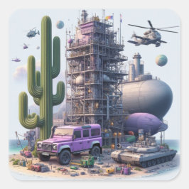 Cuadrada Pegatina de defensor de conceptos