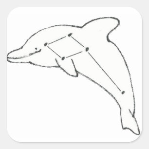 Cuadrada Pegatina de DelphinusAirways