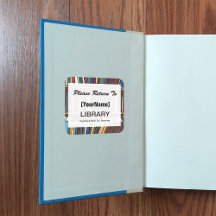 Pegatina de devolución de libros de biblioteca