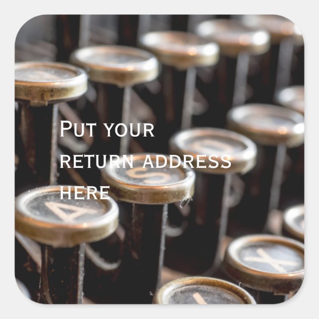 Cuadrada Pegatina de direcciones de devolución de las tecla (Anverso)