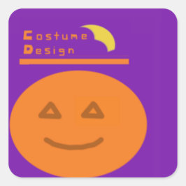 Cuadrada Pegatina de diseño de disfraces