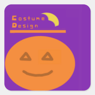 Cuadrada Pegatina de diseño de disfraces