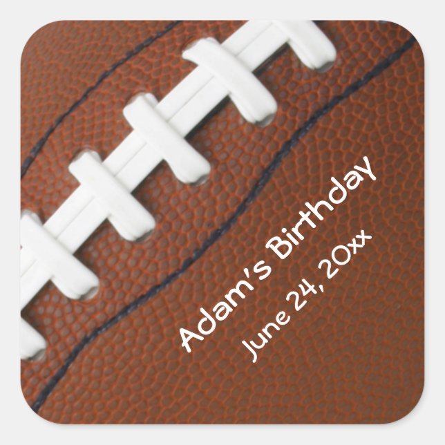 Cuadrada Pegatina de diseño de fútbol (Anverso)