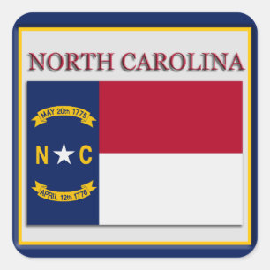 Cuadrada Pegatina de diseño de la bandera del estado de Car